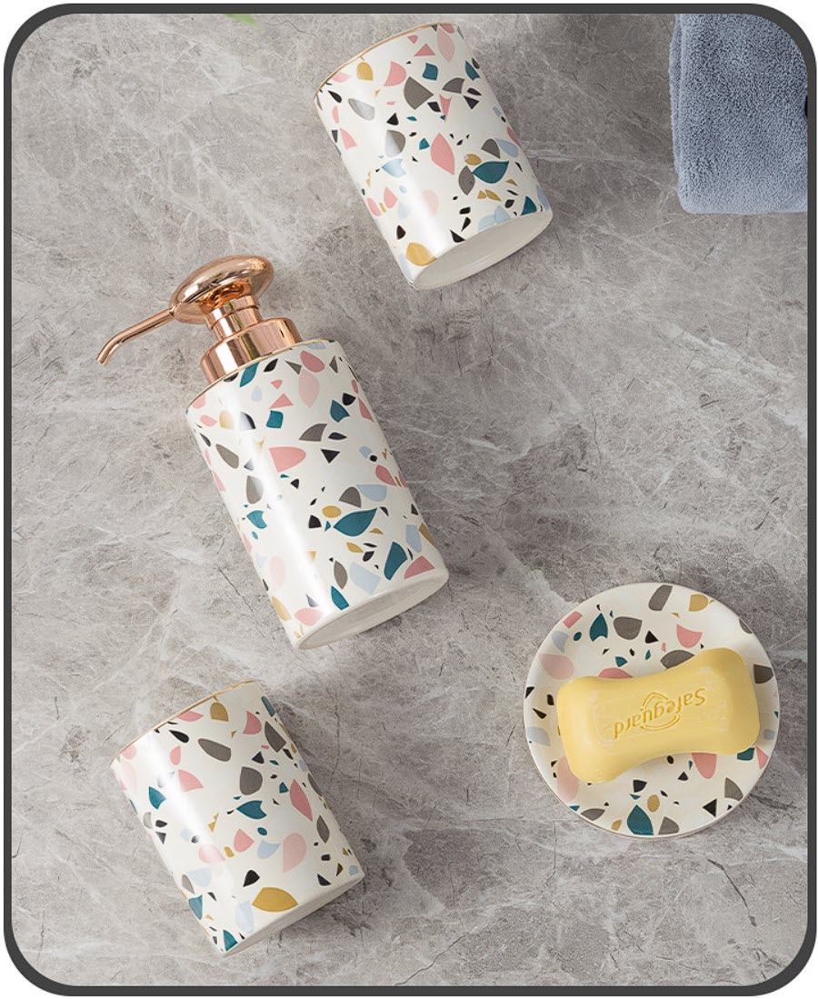 Bộ độ dùng nhà tắm 4 món sứ ceramics BCS0710X4