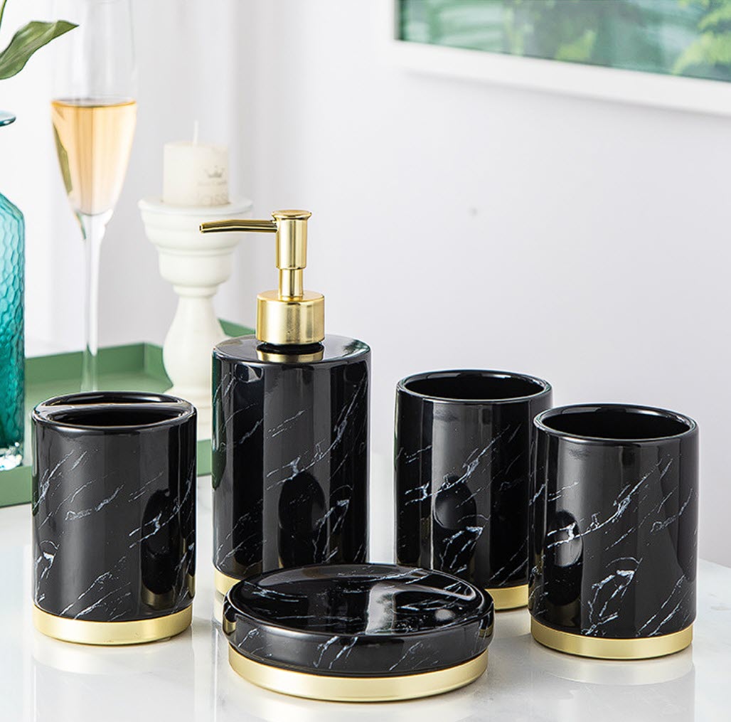 Bộ độ dùng nhà tắm 5 món sứ ceramics BCS0701A5