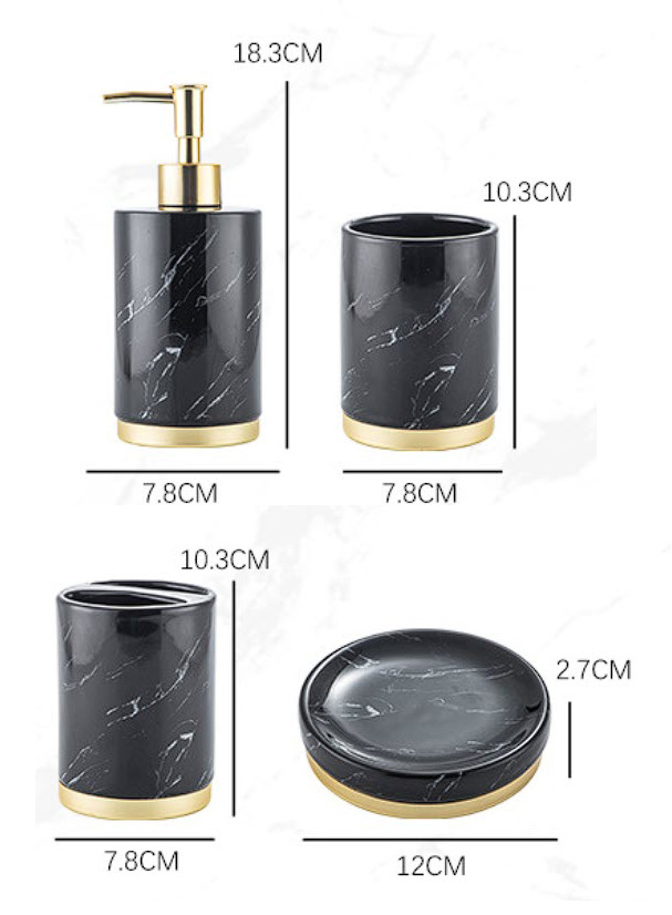 Bộ độ dùng nhà tắm 5 món sứ ceramics BCS0701A5