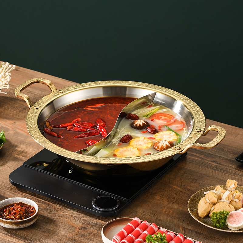 Nồi lẩu 3 lớp inox 304 loại dày size 26-40 YBS1028