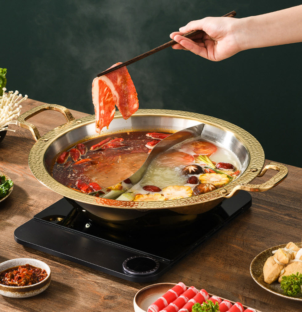 Nồi lẩu 3 lớp inox 304 loại dày size 26-40 YBS1028