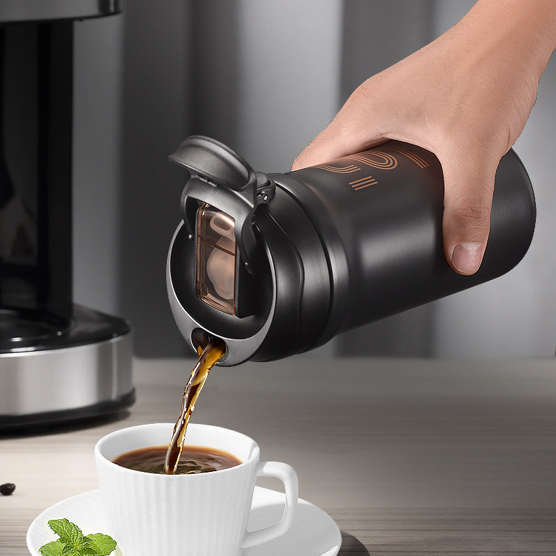 Bình giữ nhiệt đựng cafe 600ml inox 316 an toàn sức khỏe BWB004