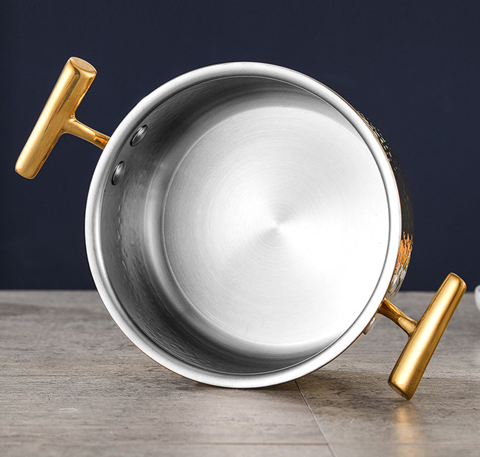 Nồi lẩu 1 người 17.5cm inox 304 dùng cồn CN011