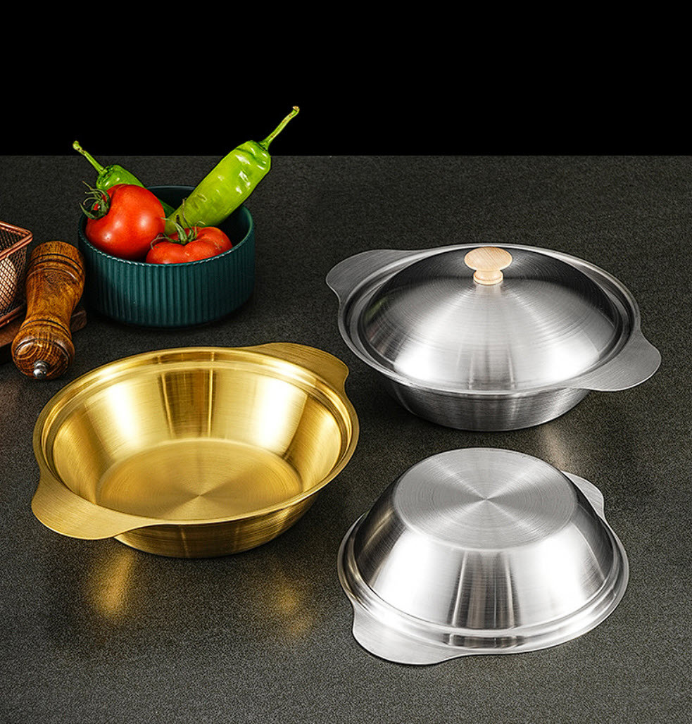 Nồi inox ăn lẩu nhúng xào hấp hải sản nấu mì cay XS014