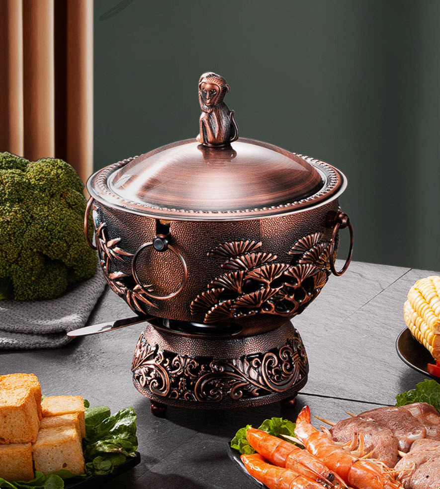 Nồi lẩu 1 người 18cm inox 304 dùng cồn HJ213