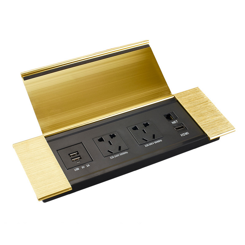 Ổ cắm âm bàn nắp lật chuẩn quốc tế chịu tải 10A BH011