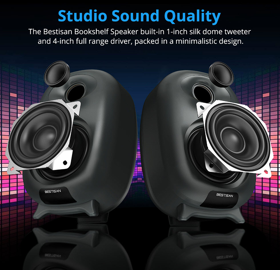 Loa kiểm âm chủ động 3inch Bestisan SR06 bluetooth 5.0 công suất 50W