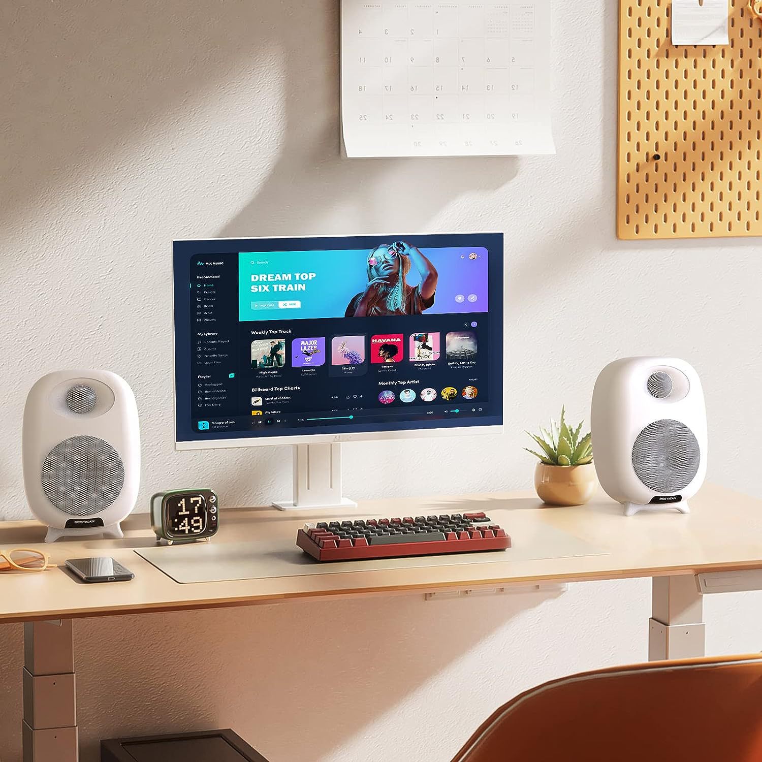 Loa kiểm âm chủ động 3inch Bestisan SR06 bluetooth 5.0 công suất 50W