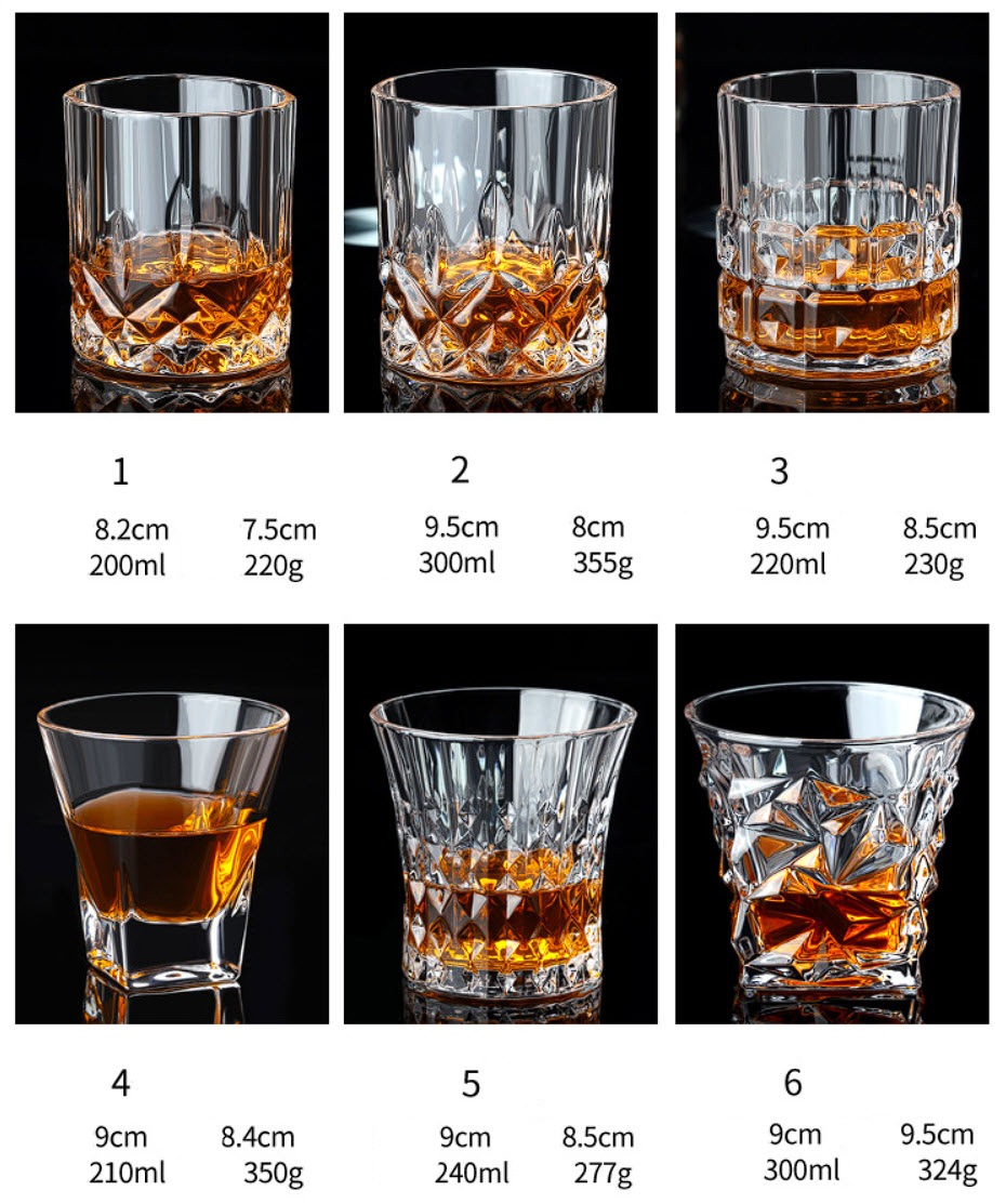 Ly Whisky ly uống rượu tây crystal glass 200~250ml BB011