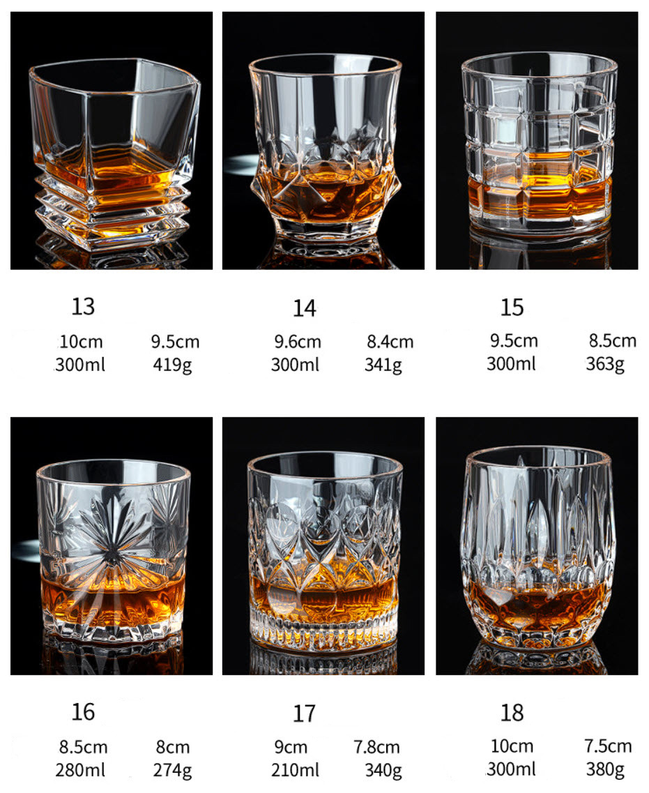 Ly Whisky ly uống rượu tây crystal glass 200~250ml BB011