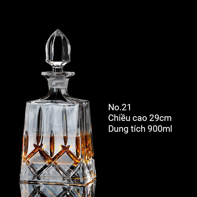 Bình đựng rượu whisky rượu tây pha lê 700-800ml BB879C