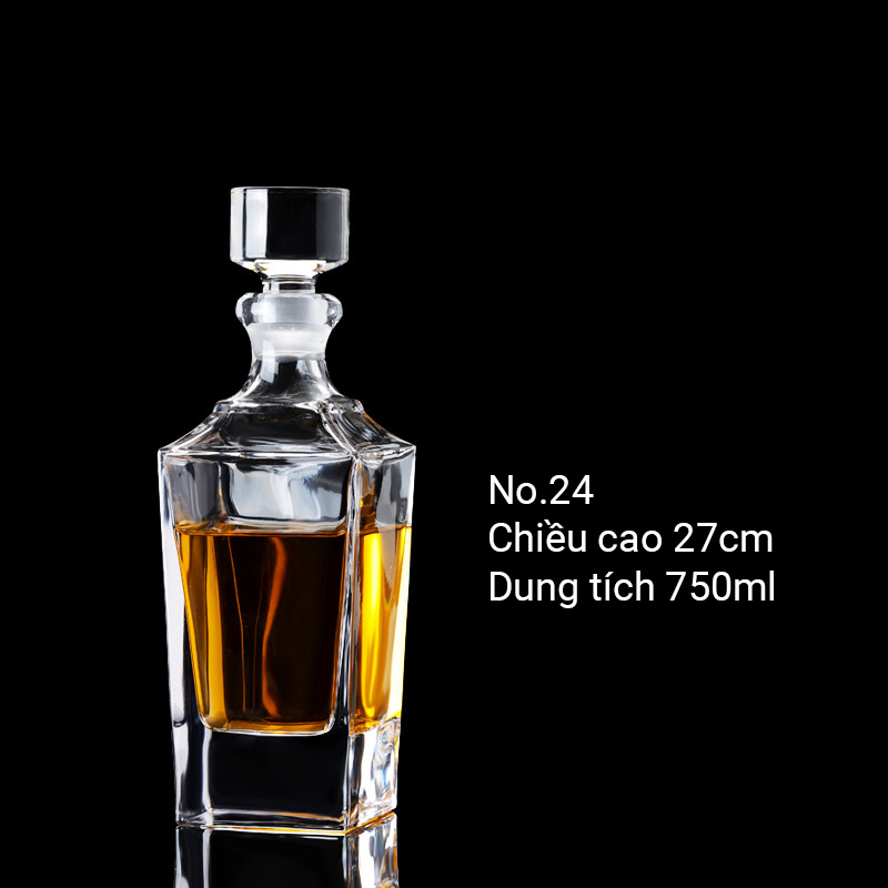 Bình đựng rượu whisky rượu tây pha lê 700-800ml BB879C