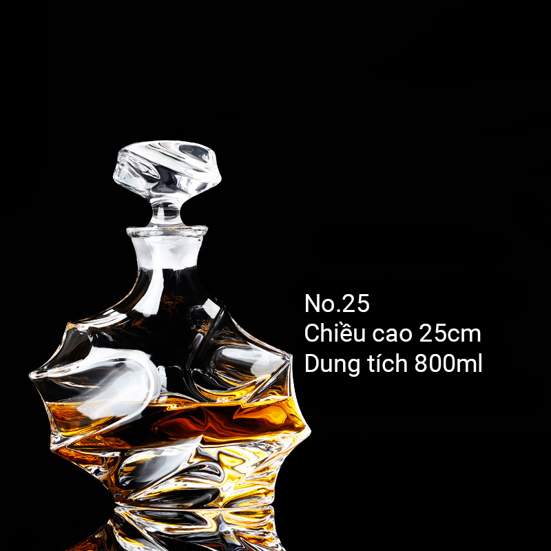 Bình đựng rượu whisky rượu tây pha lê 700-800ml BB879C