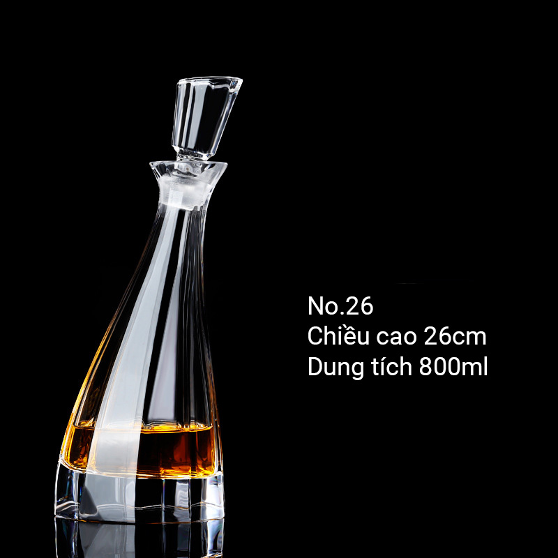Bình đựng rượu whisky rượu tây pha lê 700-800ml BB879C