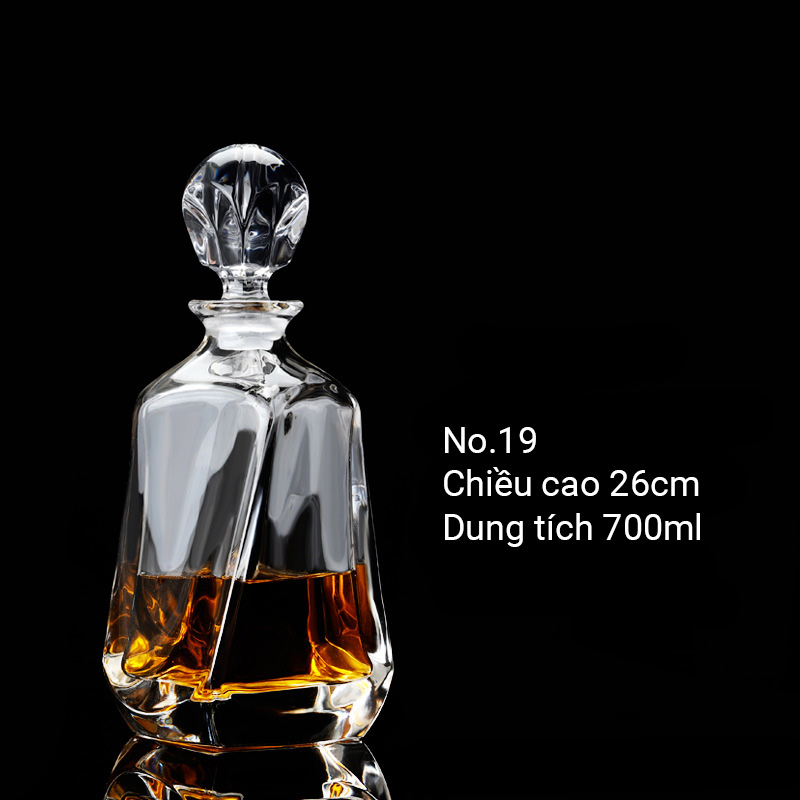 Bình đựng rượu whisky rượu tây pha lê 700-800ml BB879C