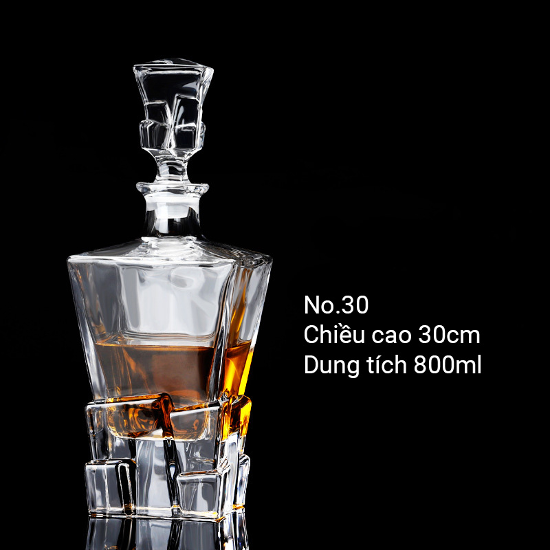 Bình đựng rượu whisky rượu tây pha lê 700-800ml BB879C