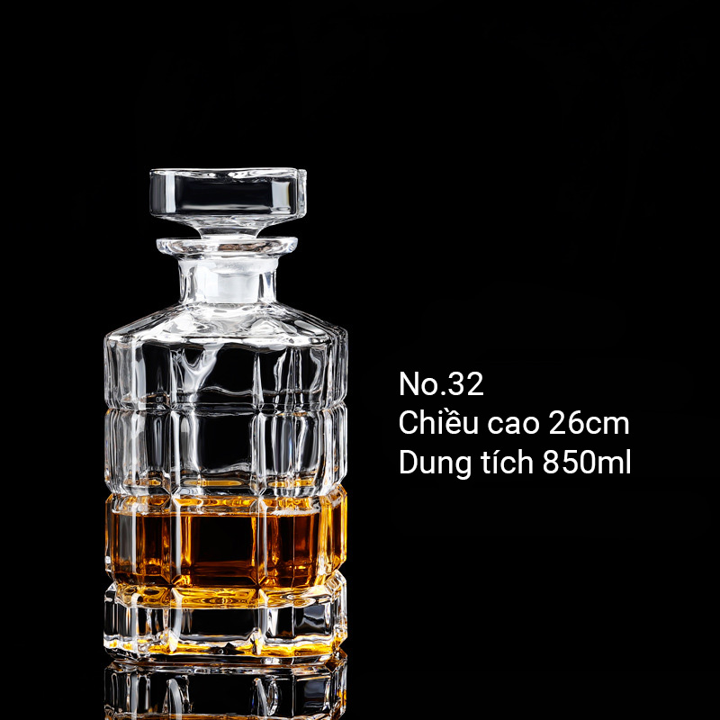 Bình đựng rượu whisky rượu tây pha lê 700-800ml BB879D