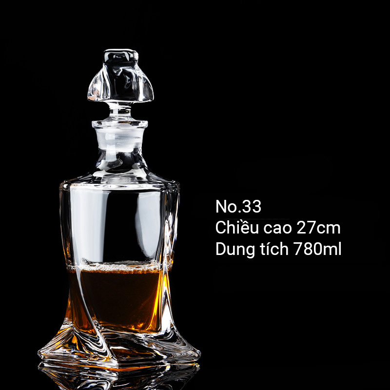 Bình đựng rượu whisky rượu tây pha lê 700-800ml BB879D