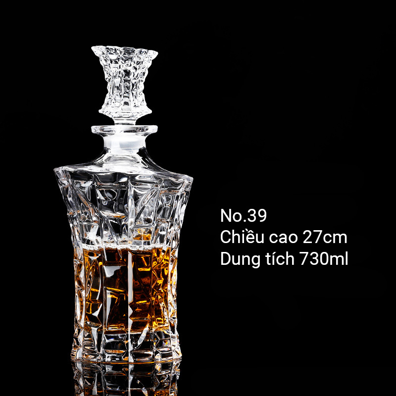 Bình đựng rượu whisky rượu tây pha lê 700-800ml BB879D
