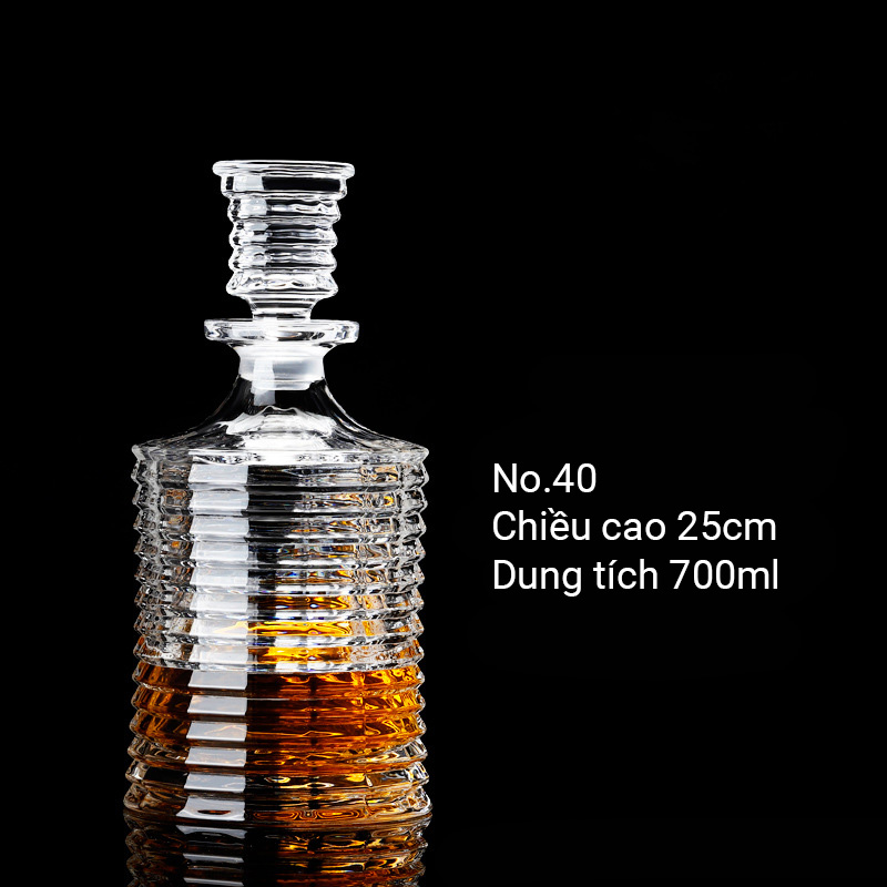 Bình đựng rượu whisky rượu tây pha lê 700-800ml BB879D