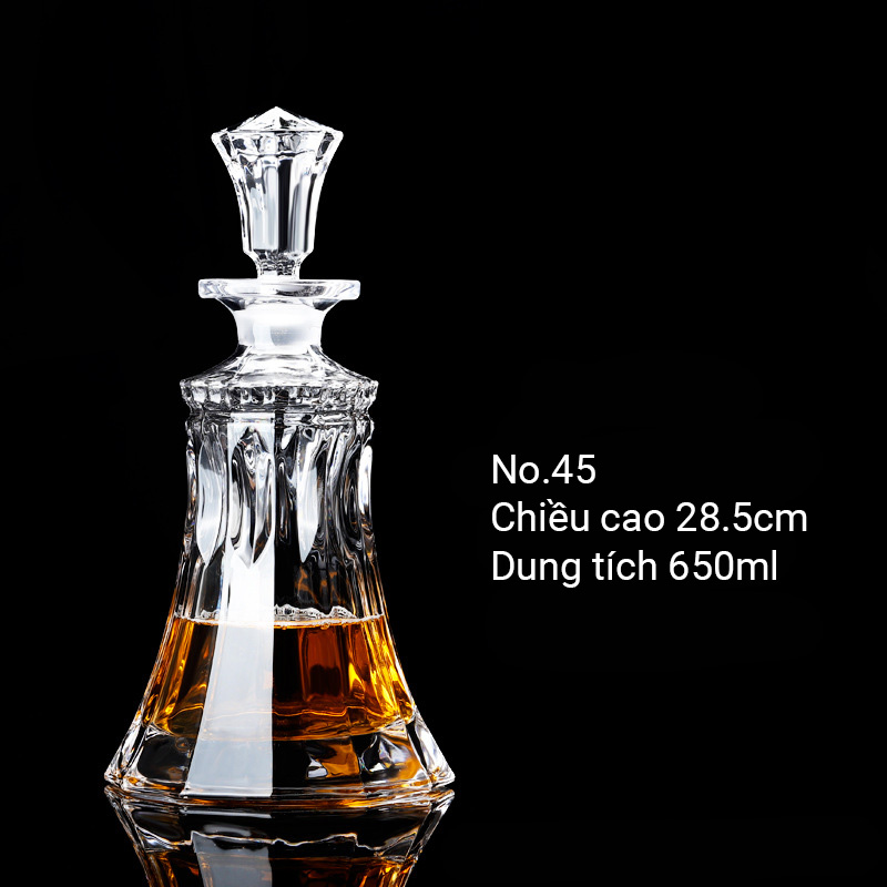 Bình đựng rượu whisky rượu tây pha lê 700-800ml BB879D