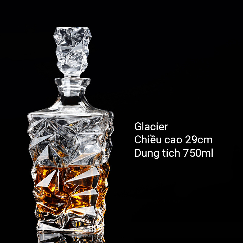 Bình đựng rượu whisky rượu tây pha lê 700-800ml BB879D