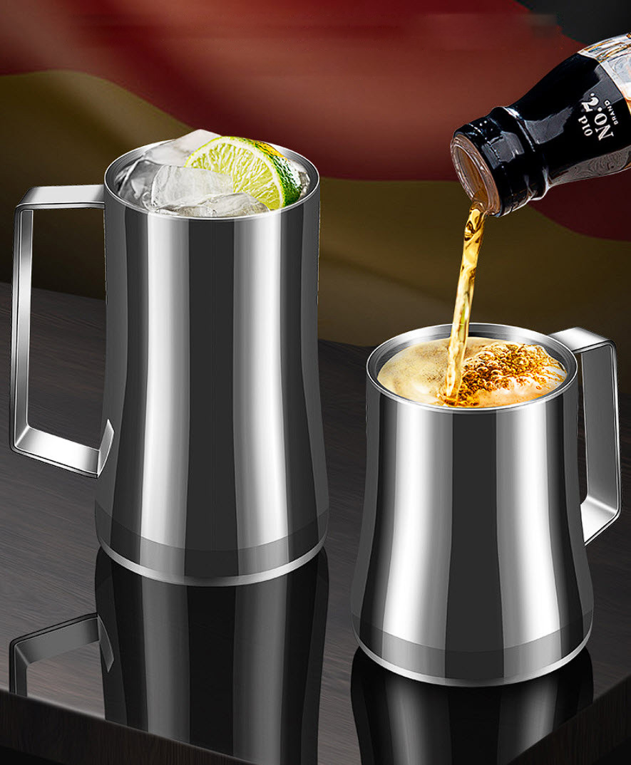 Ly uống beer cốc uống bia 2 lớp inox 304 400-600ml CYB011