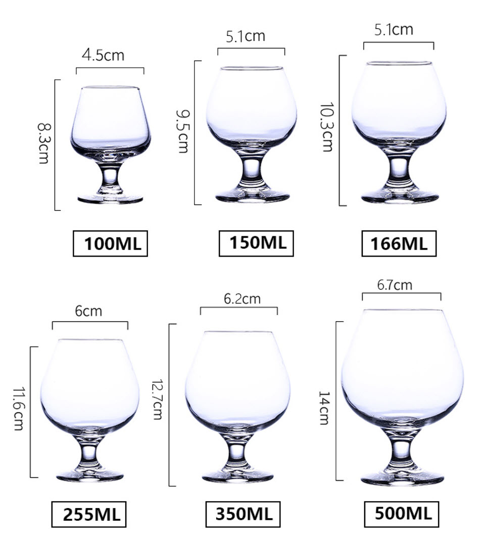 Ly Brandy ly whisky ly uống bia thủy tinh chịu nhiệt 100-500ml BB980