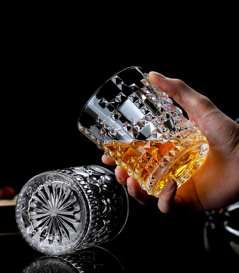 Ly whisky cốc uống rượu thủy tinh phong cách Châu Âu BB998