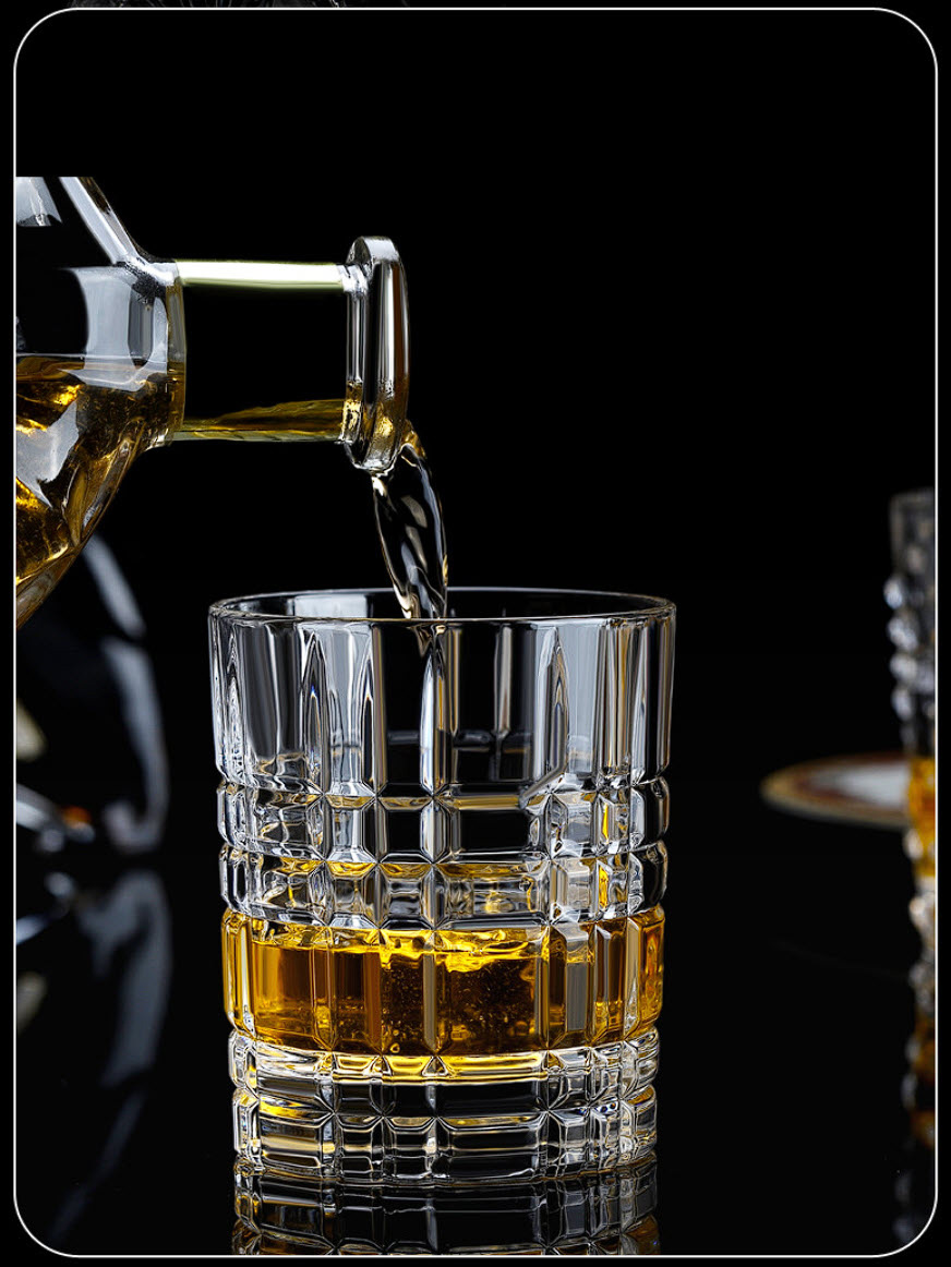 Ly whisky cốc uống rượu thủy tinh phong cách Châu Âu BB998