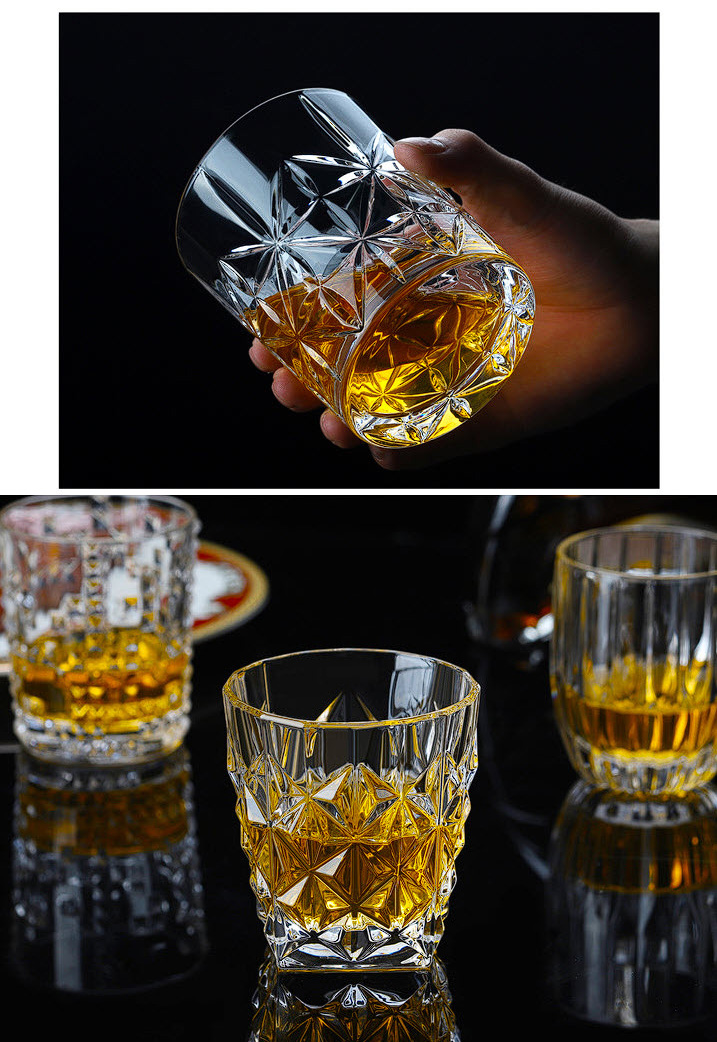 Ly whisky cốc uống rượu thủy tinh phong cách Châu Âu BB998