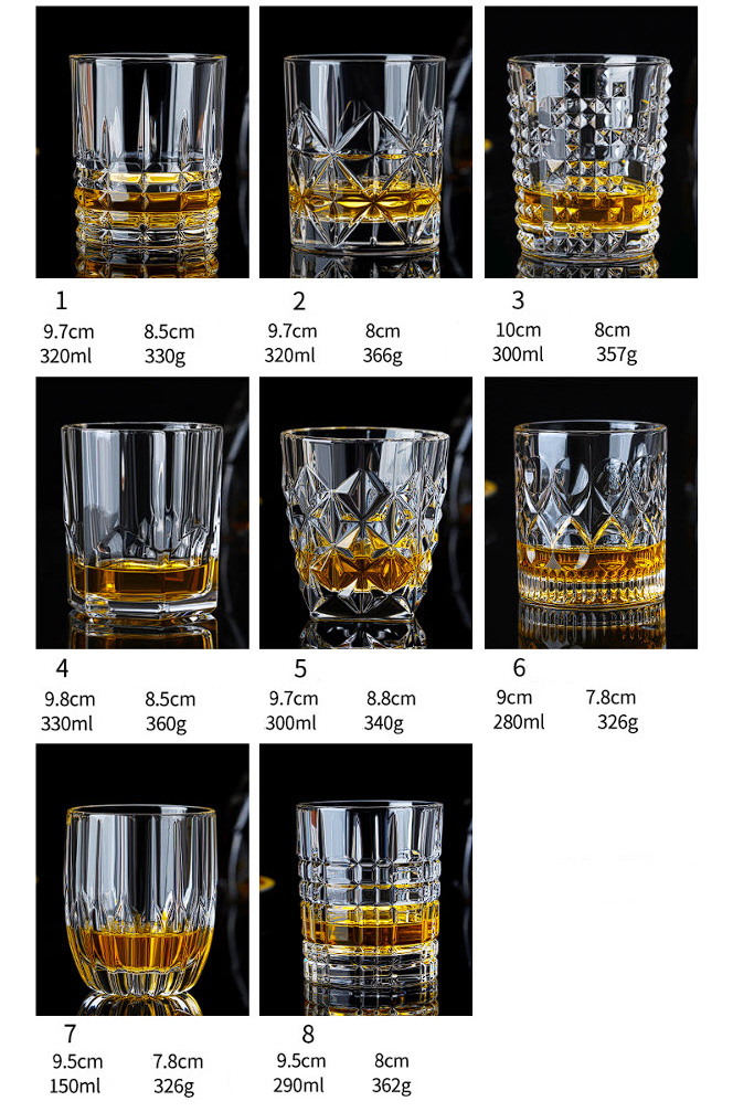 Ly whisky cốc uống rượu thủy tinh phong cách Châu Âu BB998