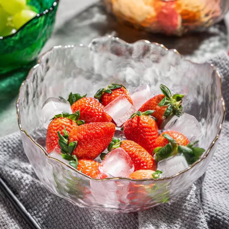 Tô thủy tinh vân sóng 3D đựng salad noodle fruit SJW018