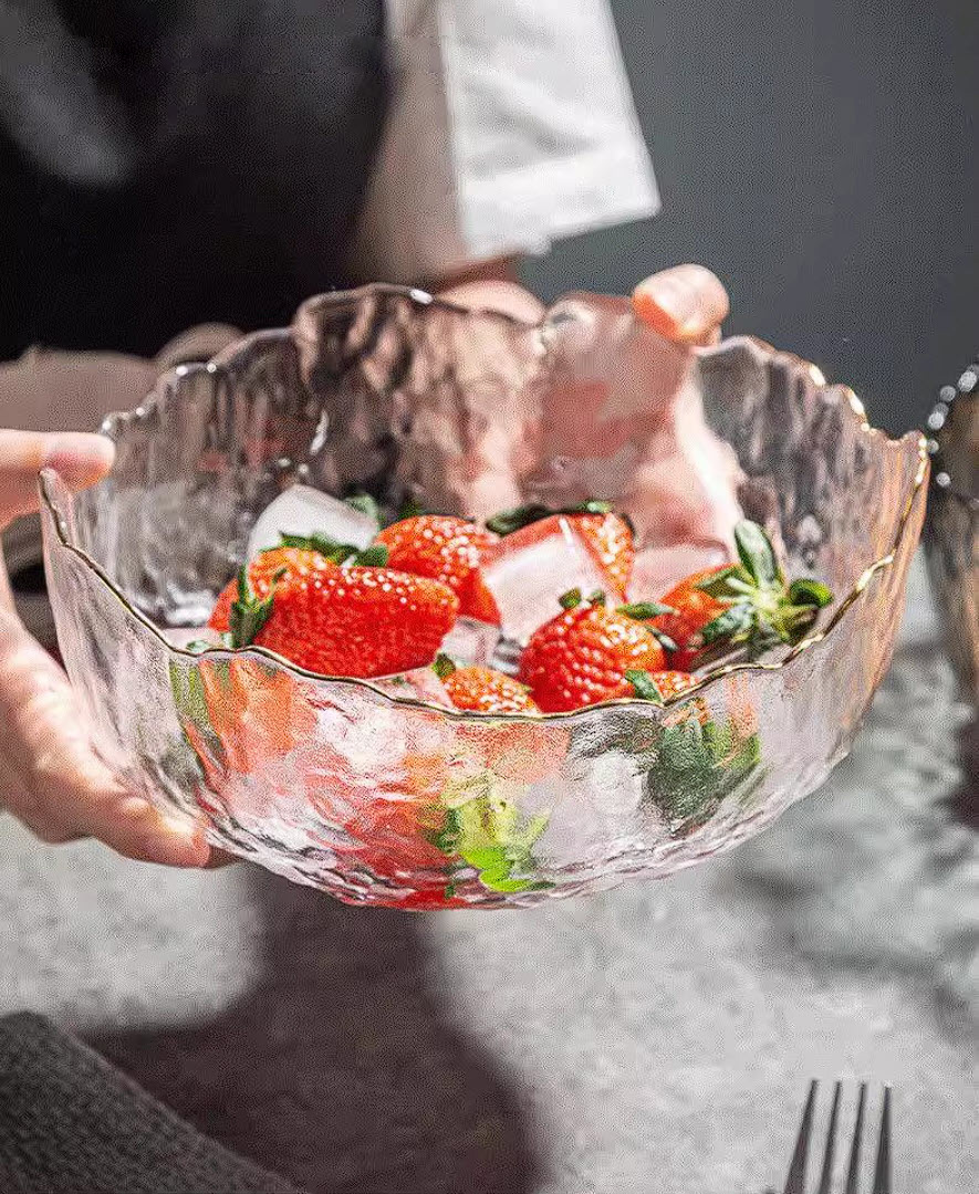 Tô thủy tinh vân sóng 3D đựng salad noodle fruit SJW018