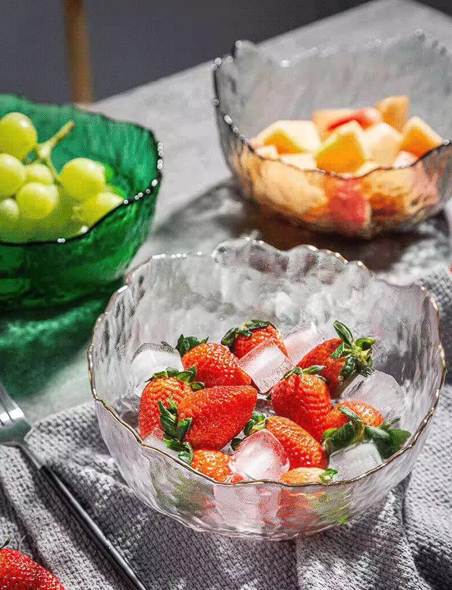 Tô thủy tinh vân sóng 3D đựng salad noodle fruit SJW018