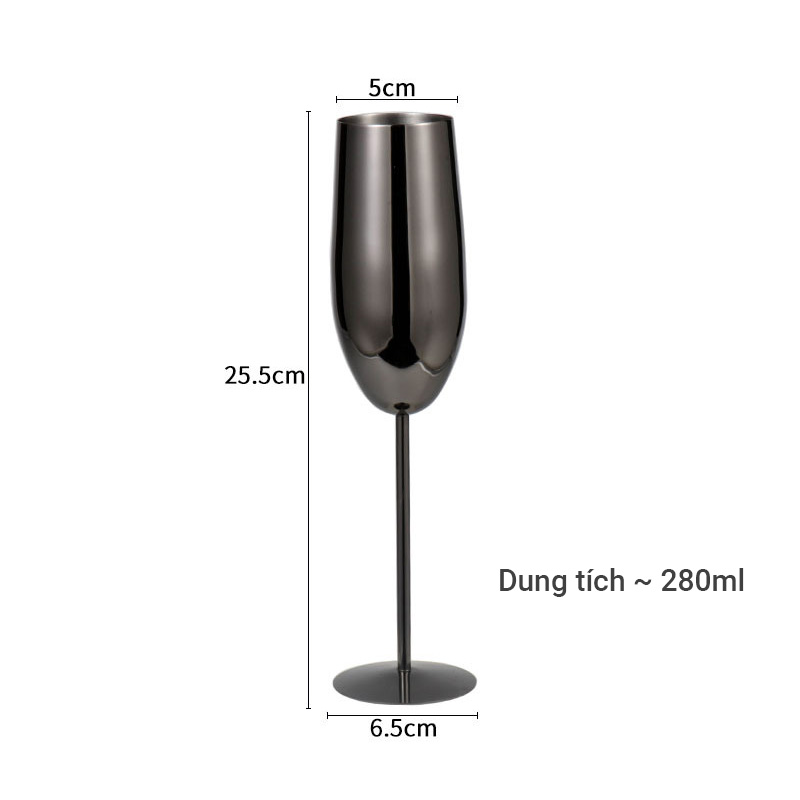 Ly uống champagne inox 304 280ml BMT0128