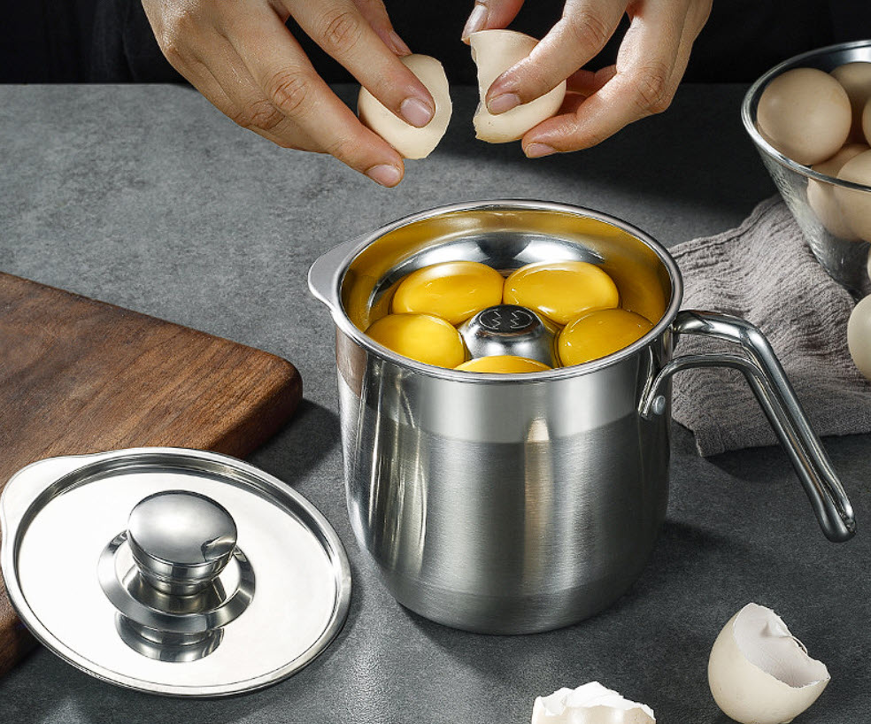 Ca lược lòng trắng trứng làm bánh ca đựng nước inox 304 F979