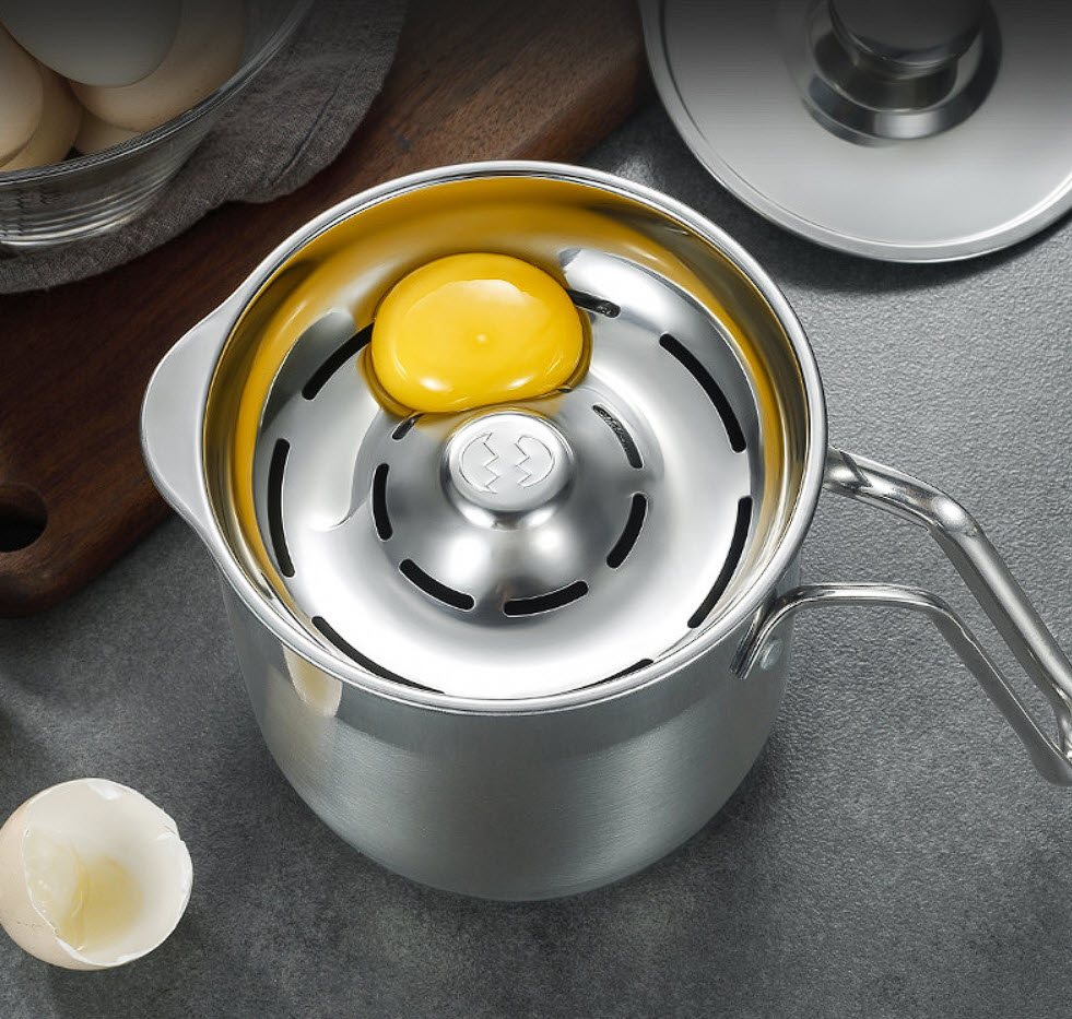 Ca lược lòng trắng trứng làm bánh ca đựng nước inox 304 F979
