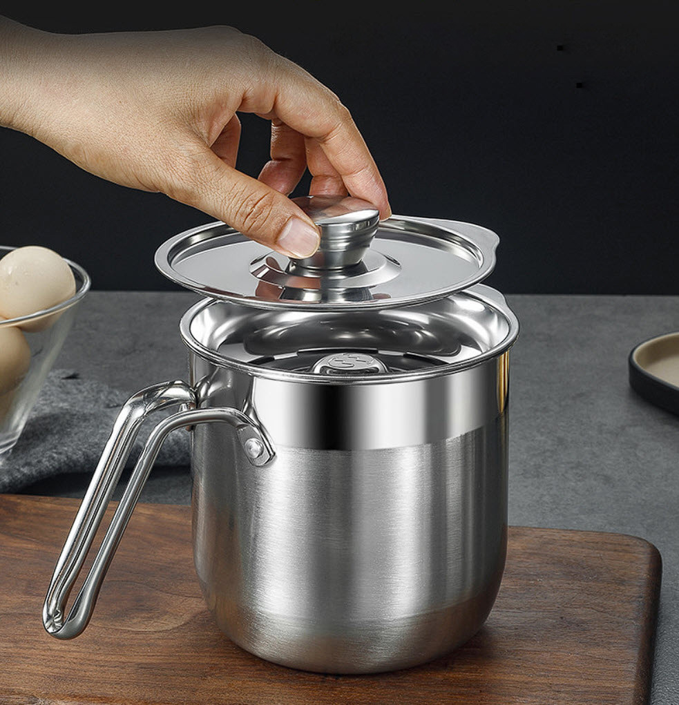 Ca lược lòng trắng trứng làm bánh ca đựng nước inox 304 F979