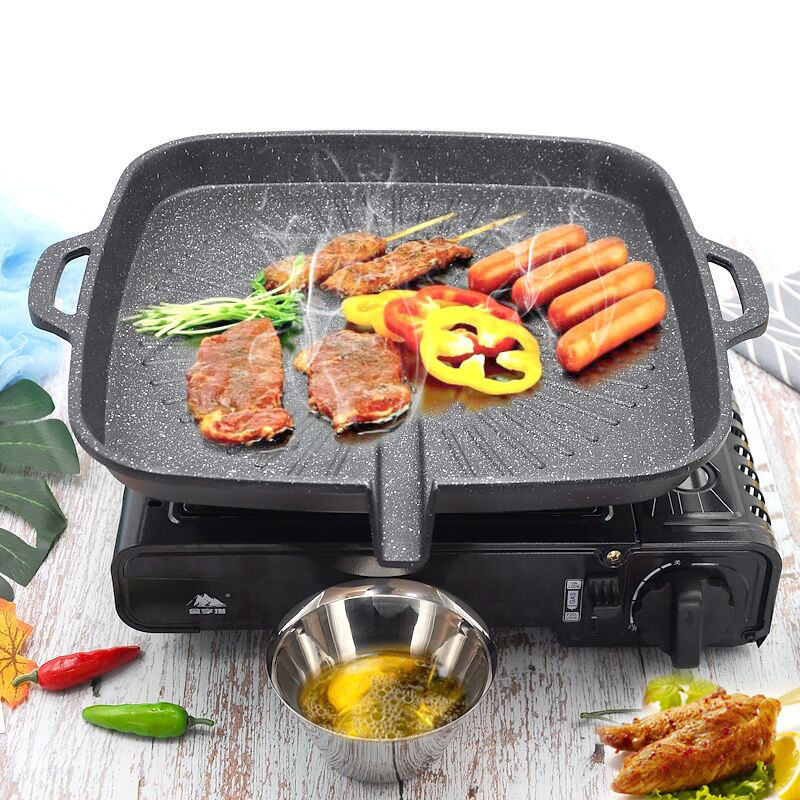 Vỉ nướng nhôm 33cm phủ đá Maifan chống dính KS32A