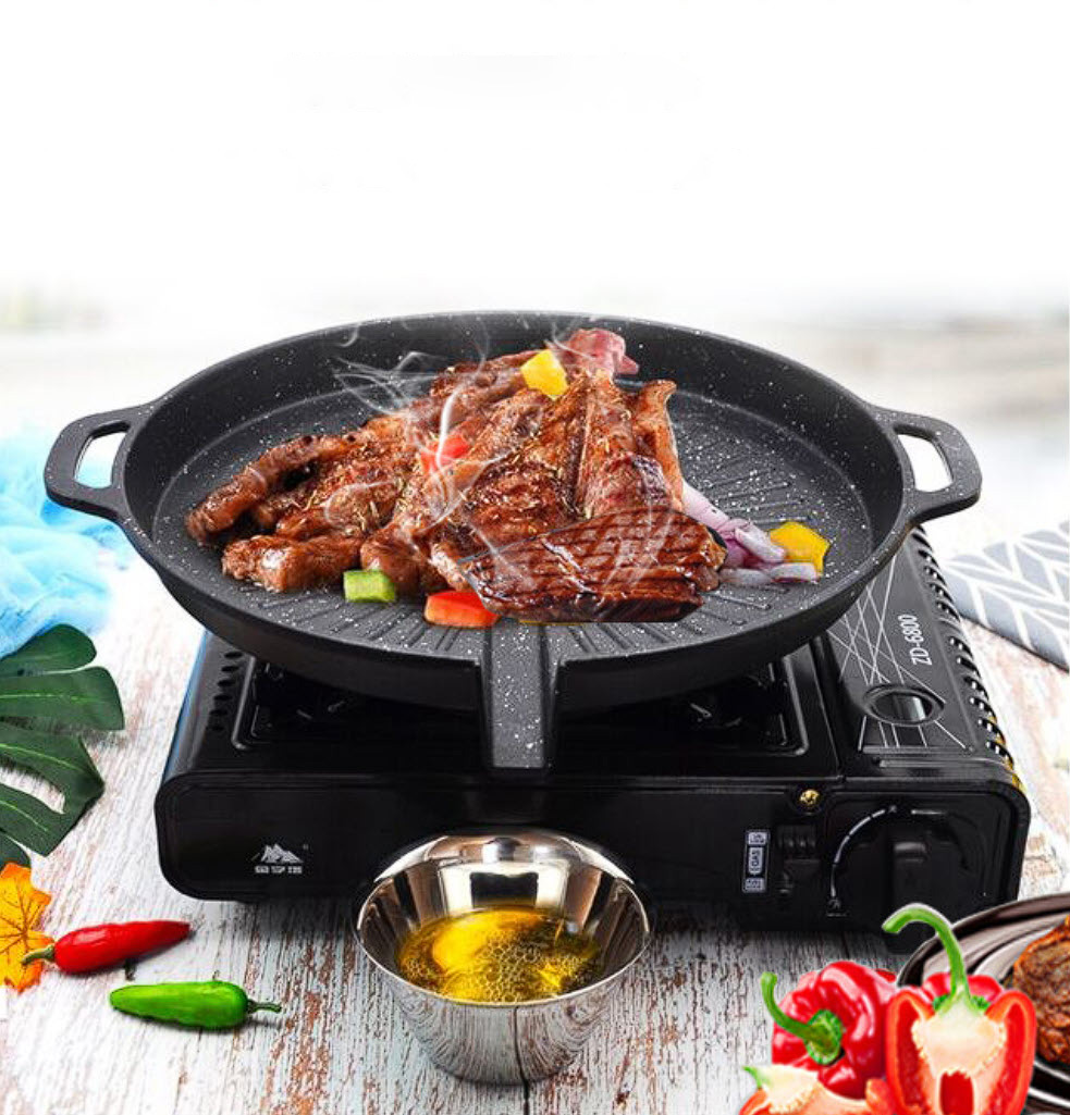 Vỉ nướng nhôm 33cm phủ đá Maifan chống dính KS32A