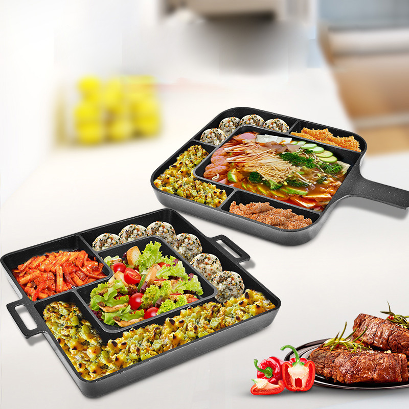 Chảo nướng sườn phô mai Hàn Quốc phủ đá y tế ZSAB01