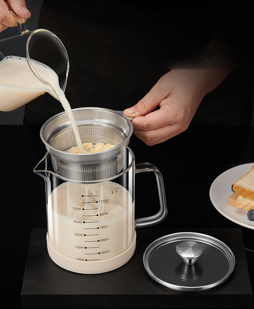 Ca lọc trà lọc sữa đậu nành lọc dầu thủy tinh borosilicate 1L5 Y184
