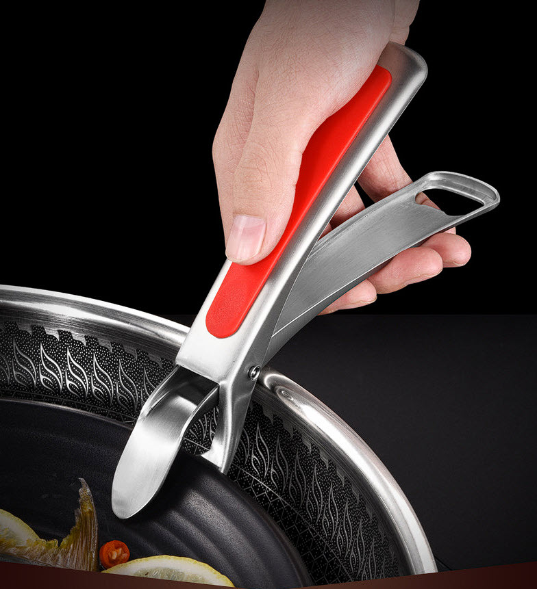 Kẹp gắp bát đĩa nóng inox 304 kẹp gắp đồ nóng chống trượt BOM17