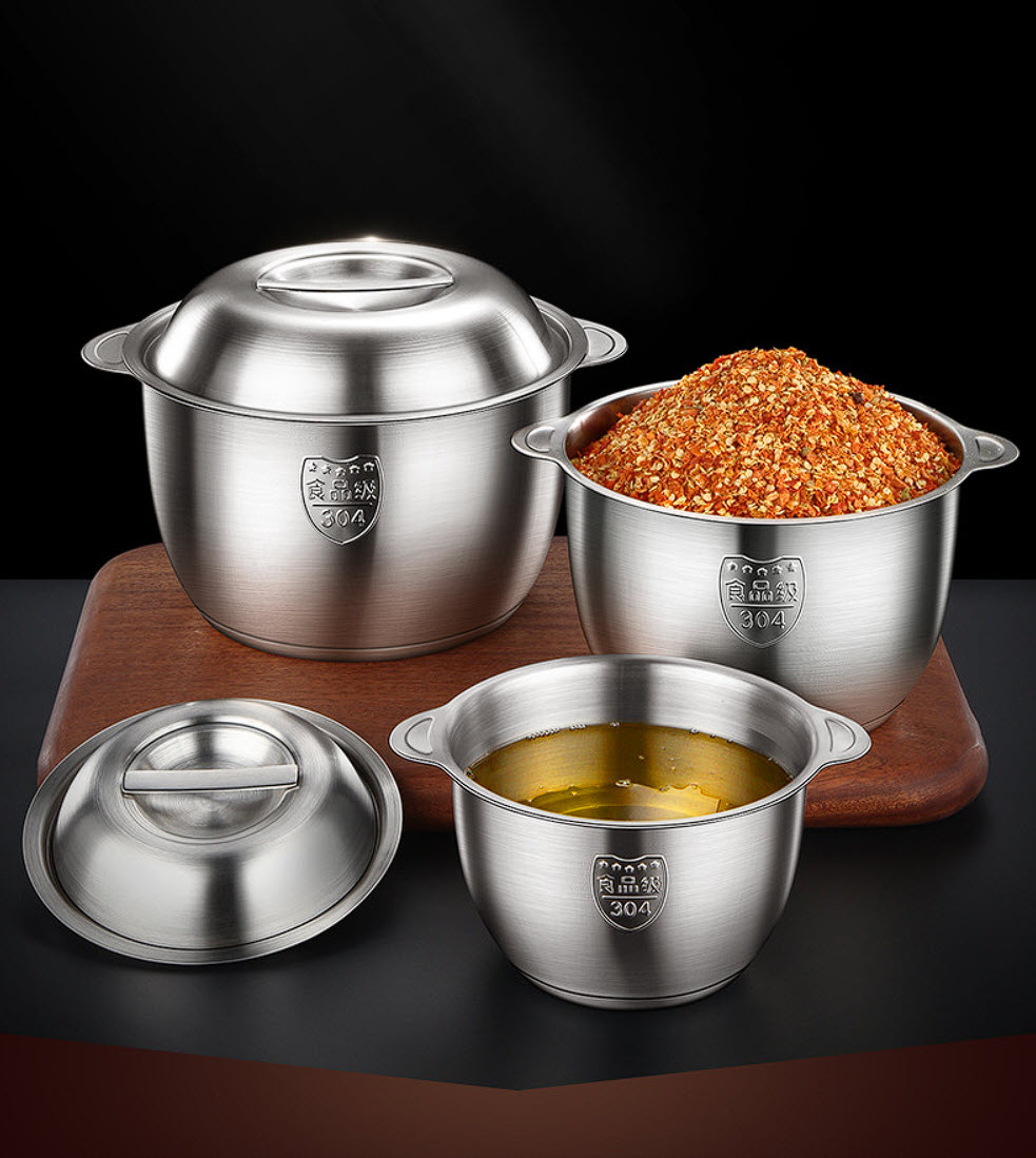 Hũ đựng gia vị bếp ăn công nghiệp nhà hàng inox 304 HQ27