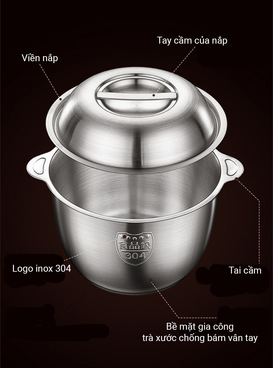 Hũ đựng gia vị bếp ăn công nghiệp nhà hàng inox 304 HQ27