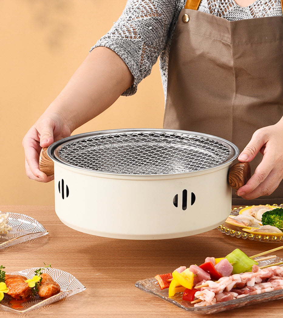 Bếp nướng than hoa để bàn 28cm cho nhà hàng và gia đình TY001