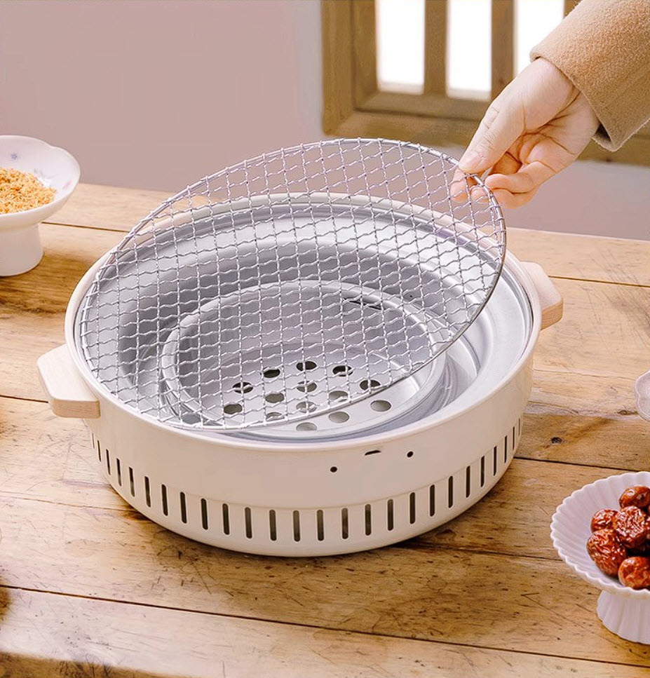 Bếp nướng than hoa để bàn 30cm cho nhà hàng và mang du lịch TY011