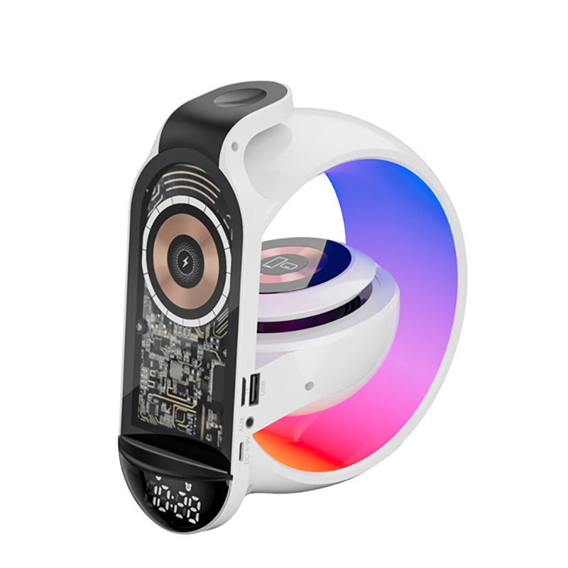 Đế sạc không dây điện thoại đồng hồ tai nghe kèm loa bluetooth GK-A1