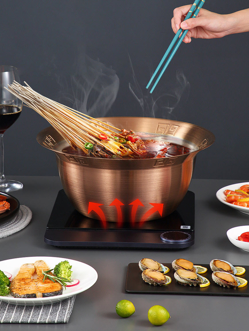 Nồi lẩu xiên que lẩu nhúng Tứ Xuyên sâu 15cm CCD012